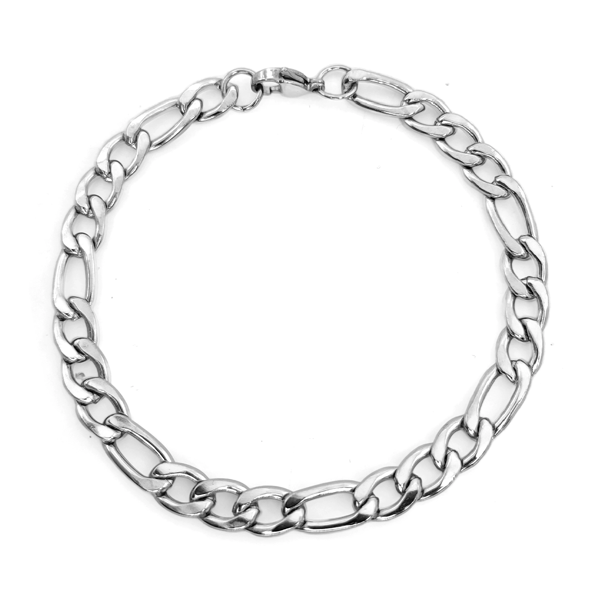 Pulsera Acero Plateado Esclava Sencilla 3x1 7 mm