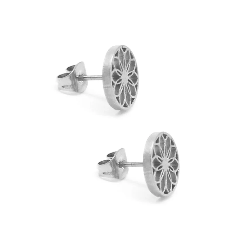 Set de Joyeria Acero Inoxidable Plateado Mandala Universo