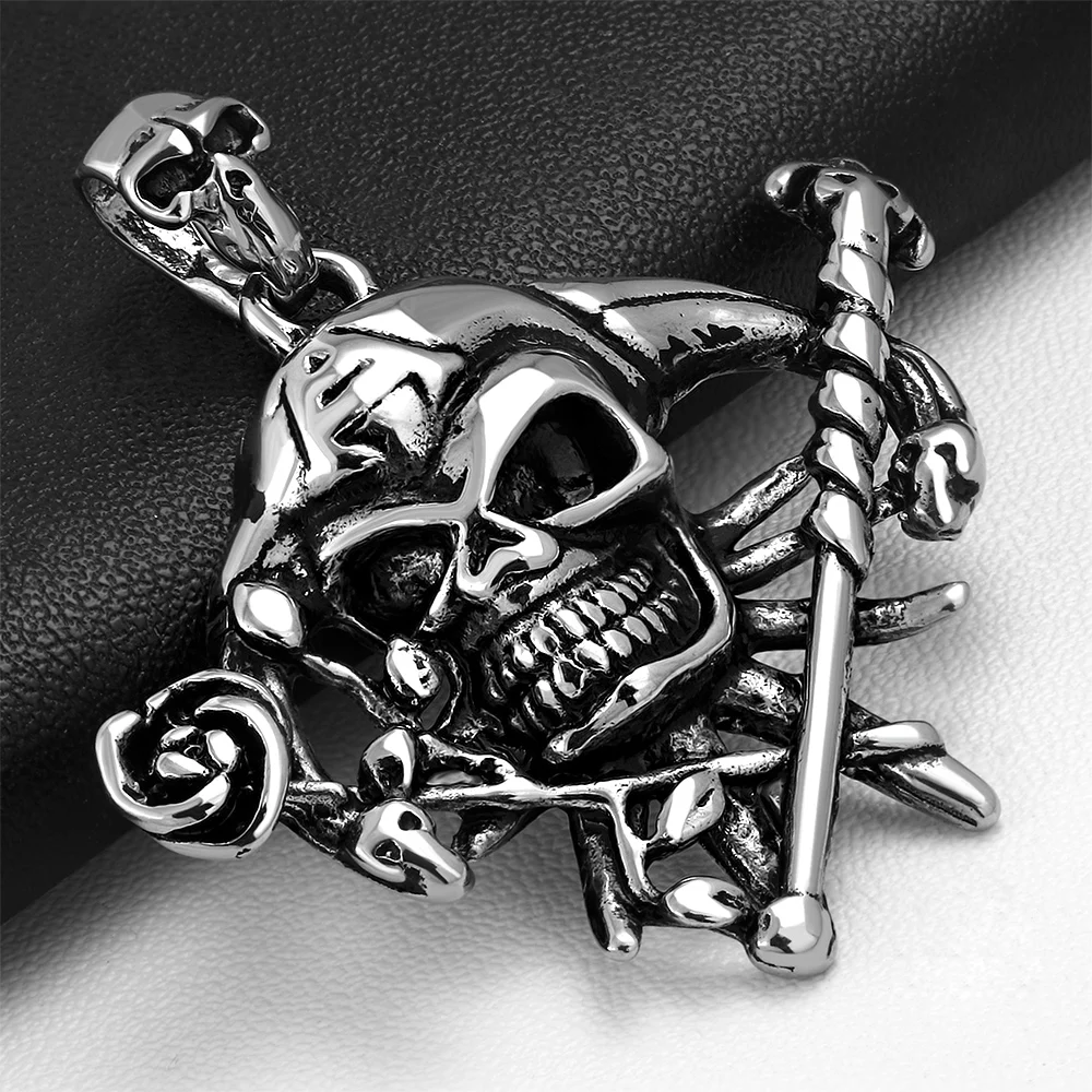 Dije Acero Calavera Joker Arlequin Rosa Bufon