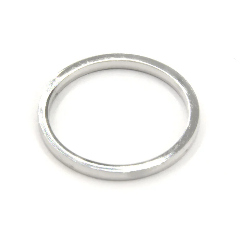 Anillo Acero Inoxidable Plateado Argolla Matrimonio 2 mm