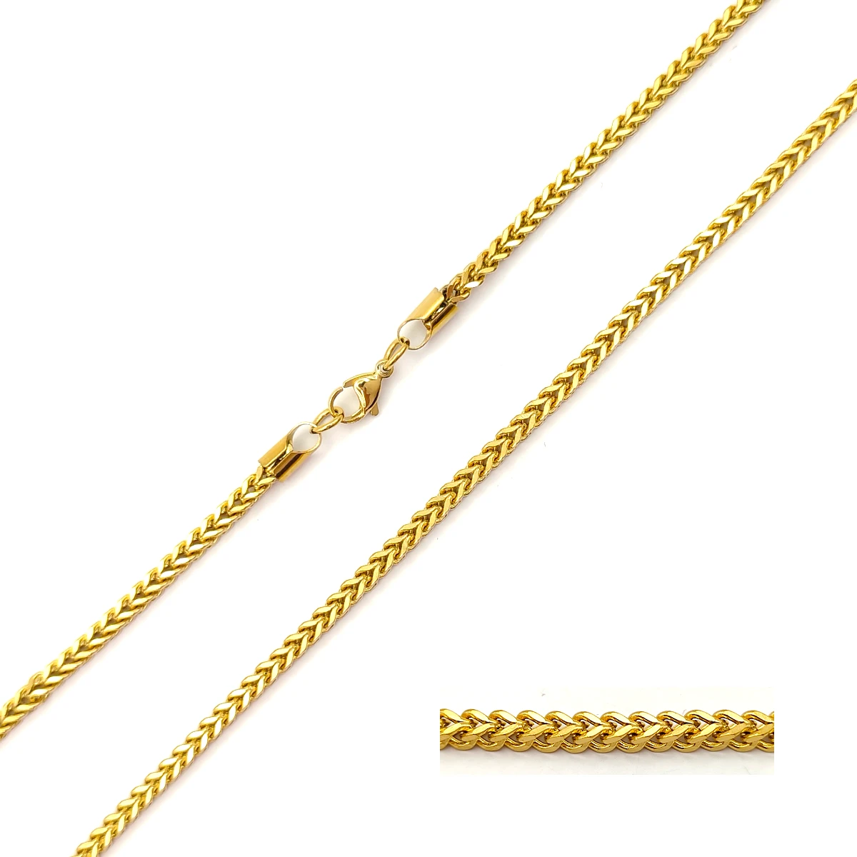 Cadena Acero Tejida Cúbica Moderna Versátil 3 mm