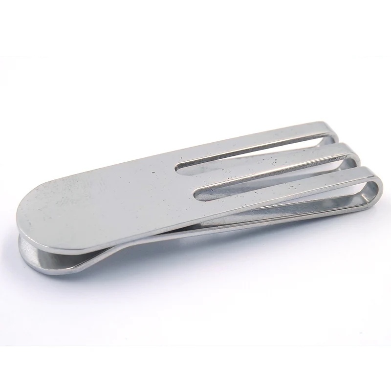 Clip para Billetes Plateado Abierto Triple Line