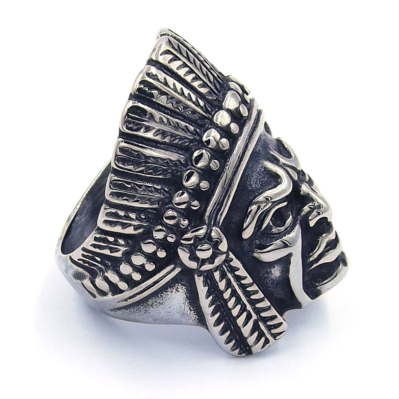 Anillo Acero Nativo Americano Apache Indio