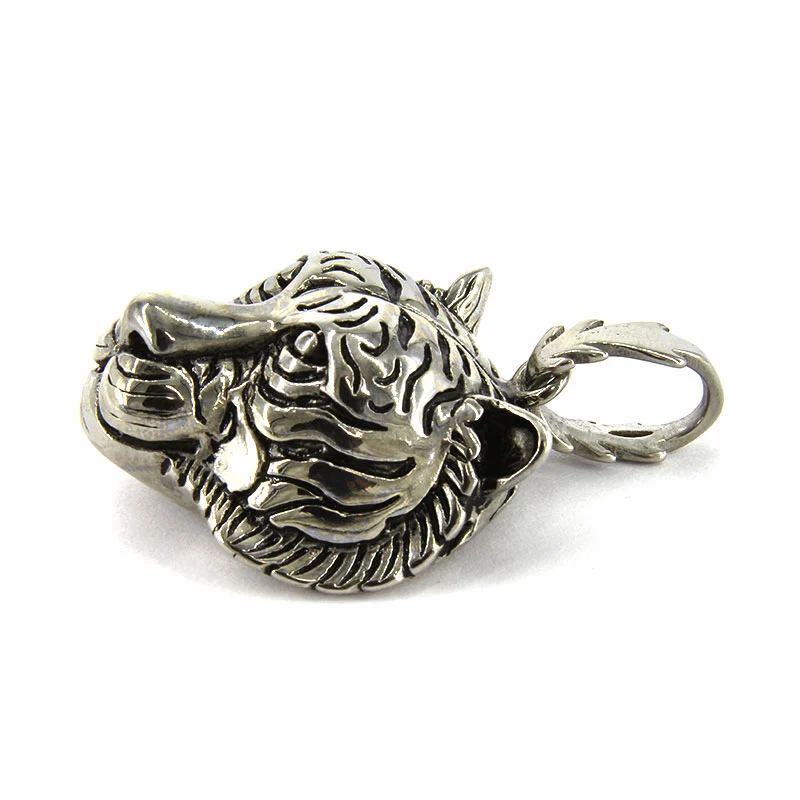 Dije Acero Inox Plateado Tigre Bengala Fuerza Protectora