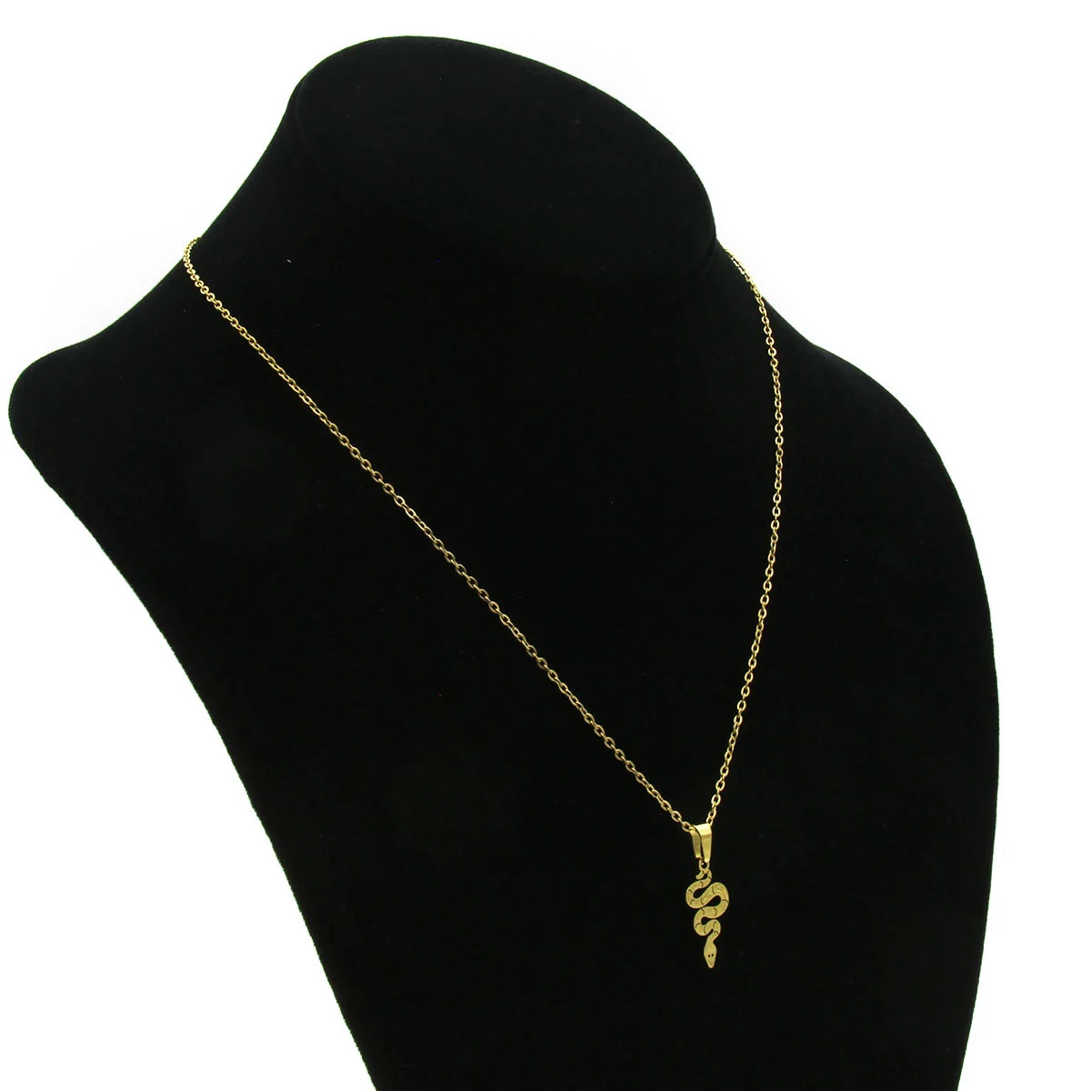 Set Joyeria Acero Dorado Serpiente Vibora Enroscada