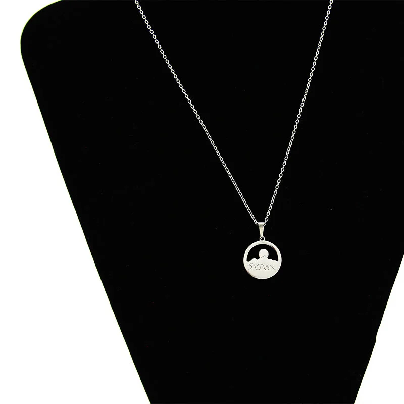 Set de Joyeria Acero Inoxidable Plateado Playa Sol Arena