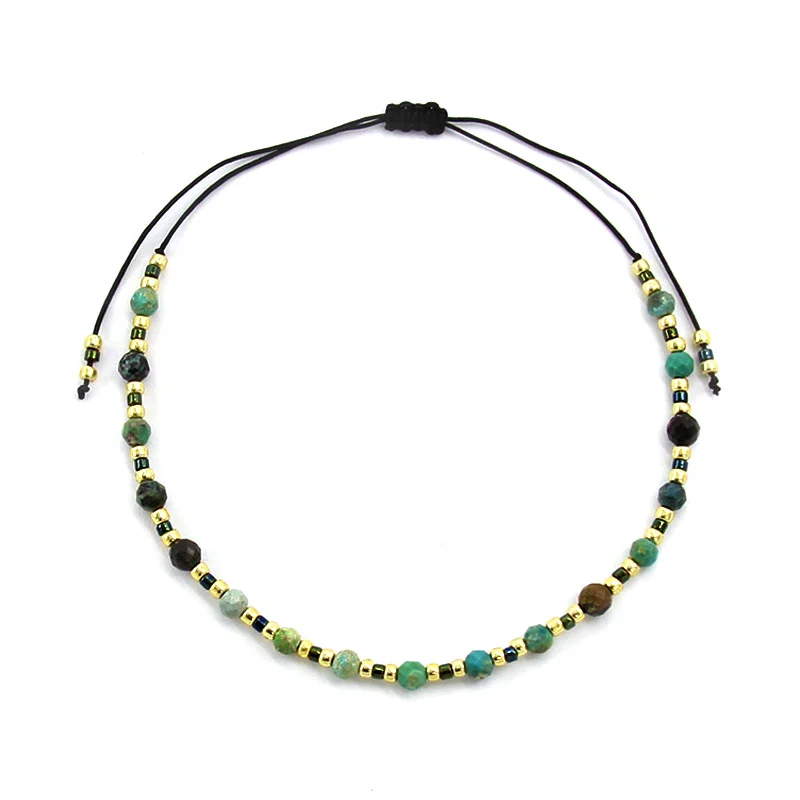 Juego Pulsera 3 Pzas Salmon Azul Cristales Piedra Perla