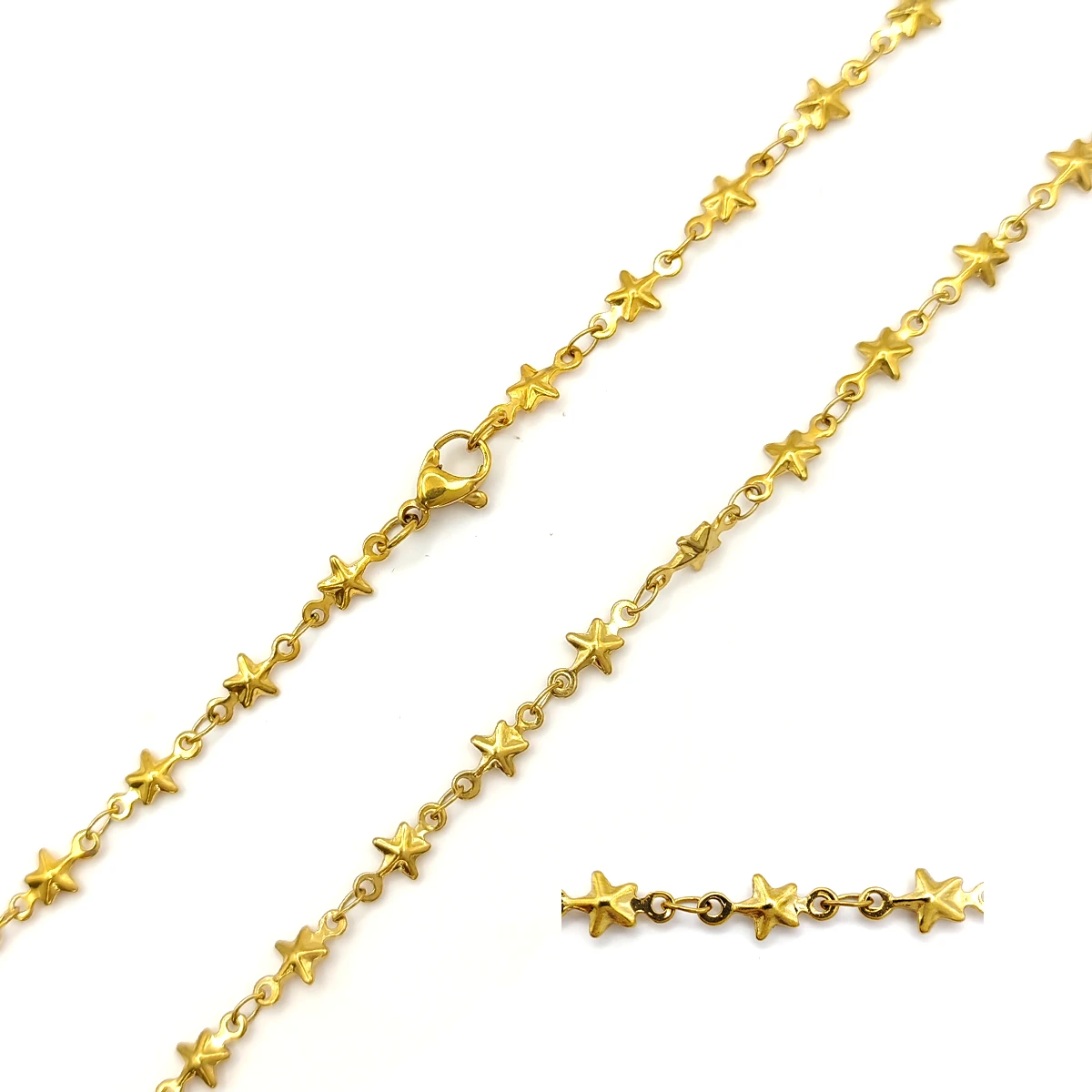 Cadena Acero Inoxidable Mini Estrellas Infladas 4 mm
