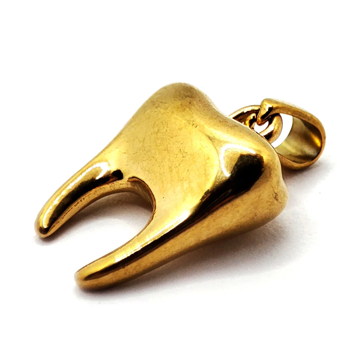 Dije Acero Inox Dorado Muela Diente Dentista Molar