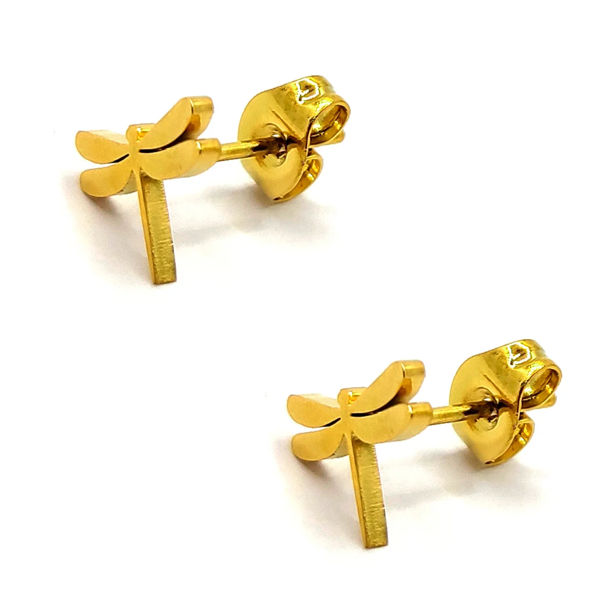Set Joyeria Acero Inoxidable Dorado Libélula Insecto