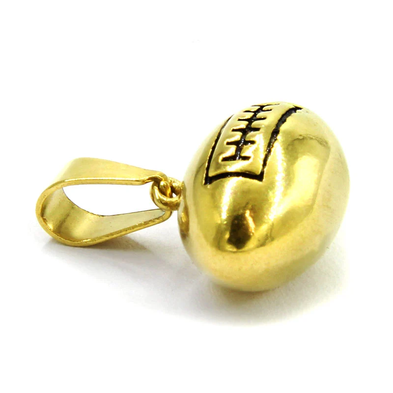 Dije Acero Inoxidable Dorado Balon Futbol Americano Bowl