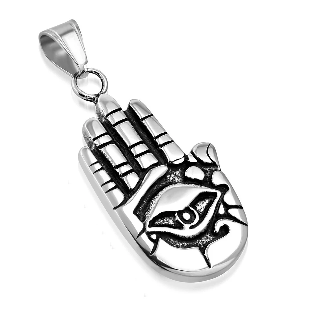 Dije Acero Inox Grande Mano Hamsa Fatima Ojo