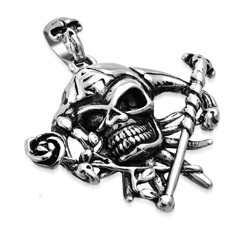 Dije Acero Calavera Joker Arlequin Rosa Bufon