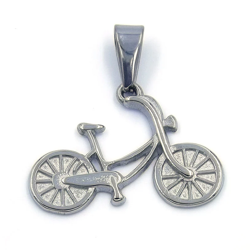 Dije Acero Plateado Bicicleta Clásica Antigua