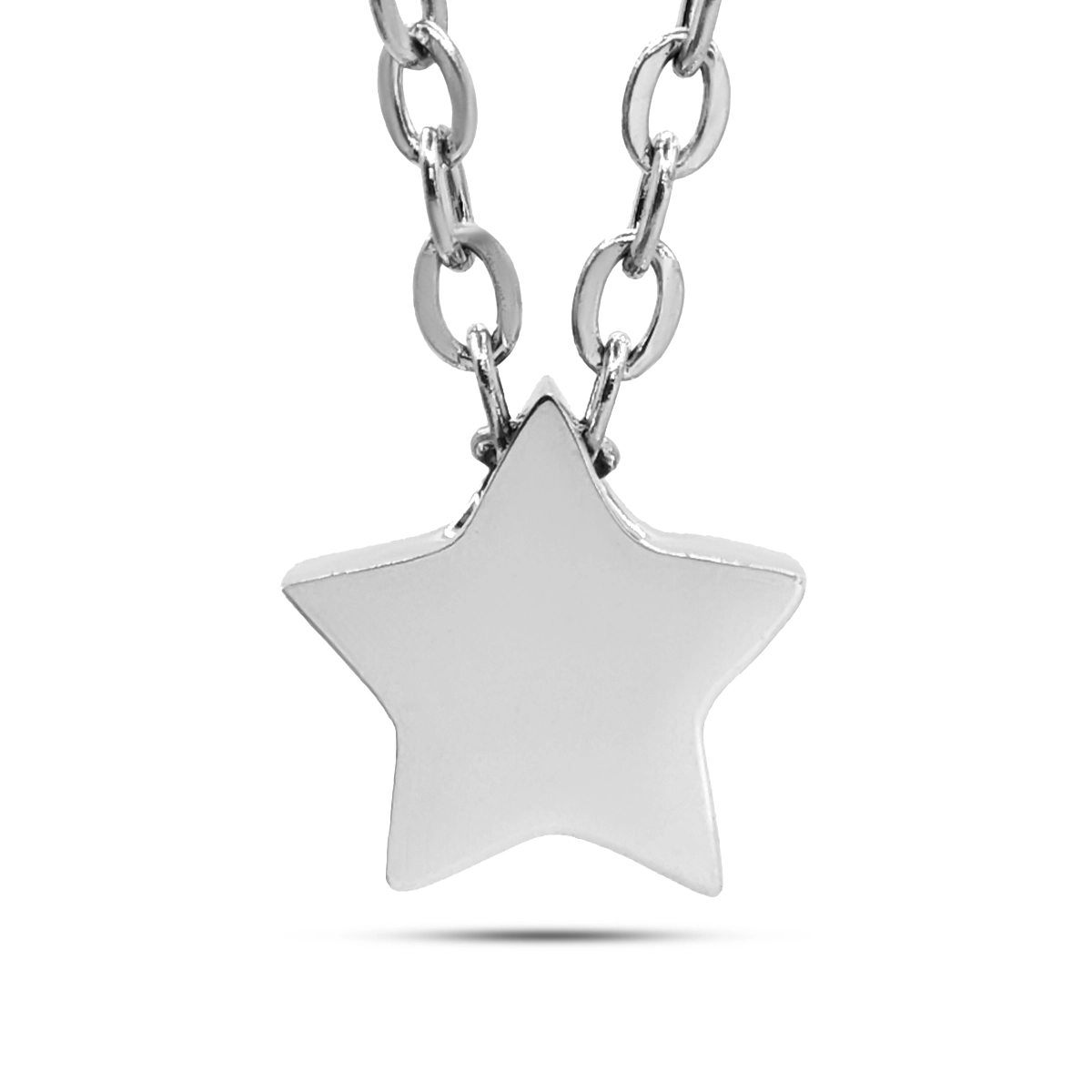 Collar Acero Inox Mini Estrella Sencilla Lisa 8 mm