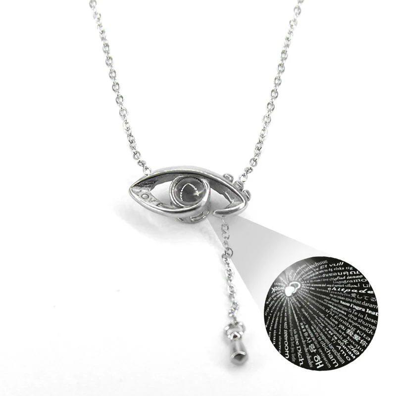 Collar Acero Inoxidable Plateado Te Amo Varios Idiomas