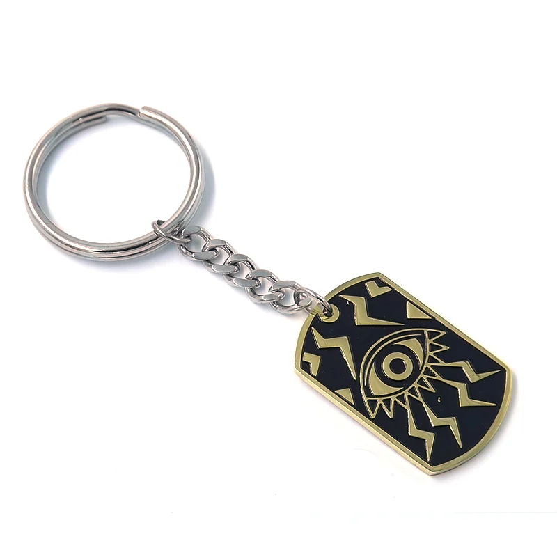 Llavero de Acero Dorado Diseño Ojo Rayos