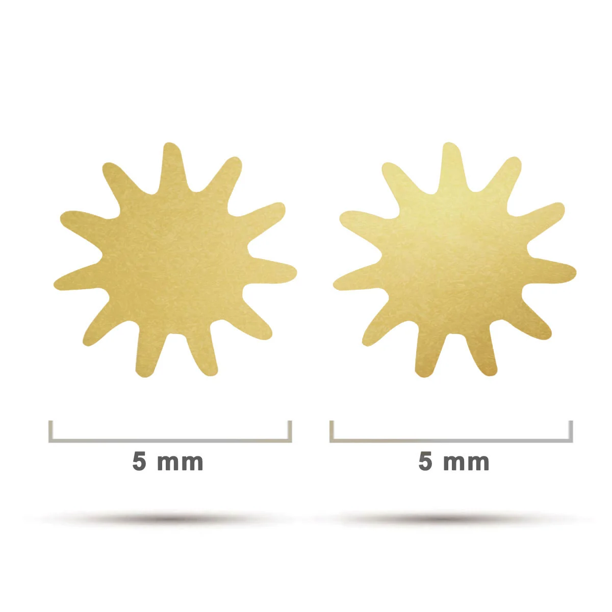 Arete Tipo Broquel Acero Dorado Sol Pequeño Liso Sencillo