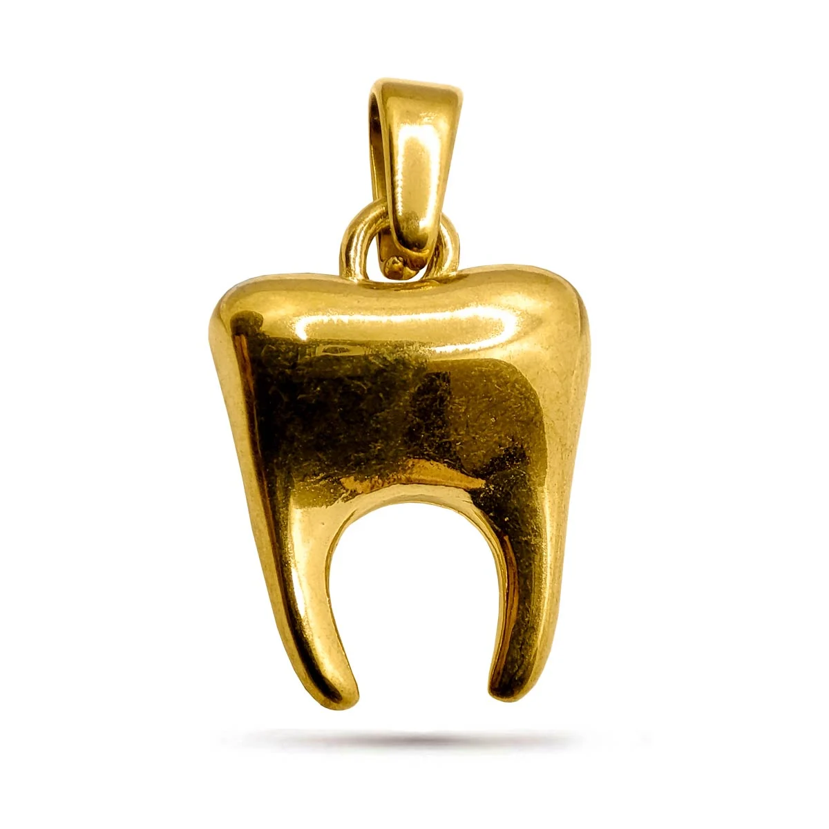 Dije Acero Inox Dorado Muela Diente Dentista Molar