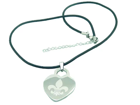Collar de Acero y Caucho Escudo Flor de Liz