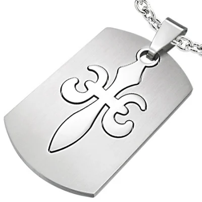 Dije Diseño Escudo con Flor de Liz