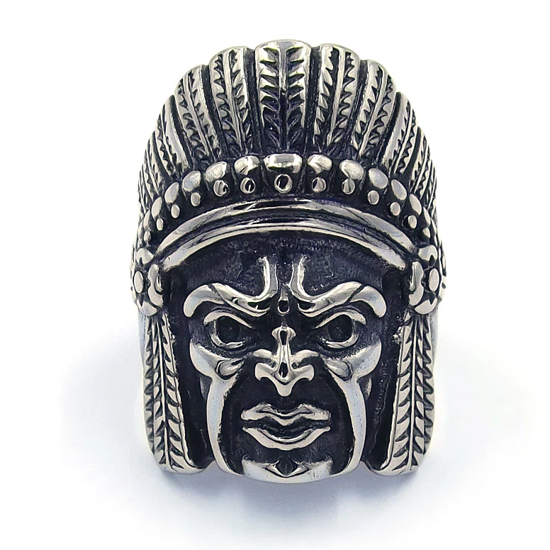 Anillo Acero Nativo Americano Apache Indio