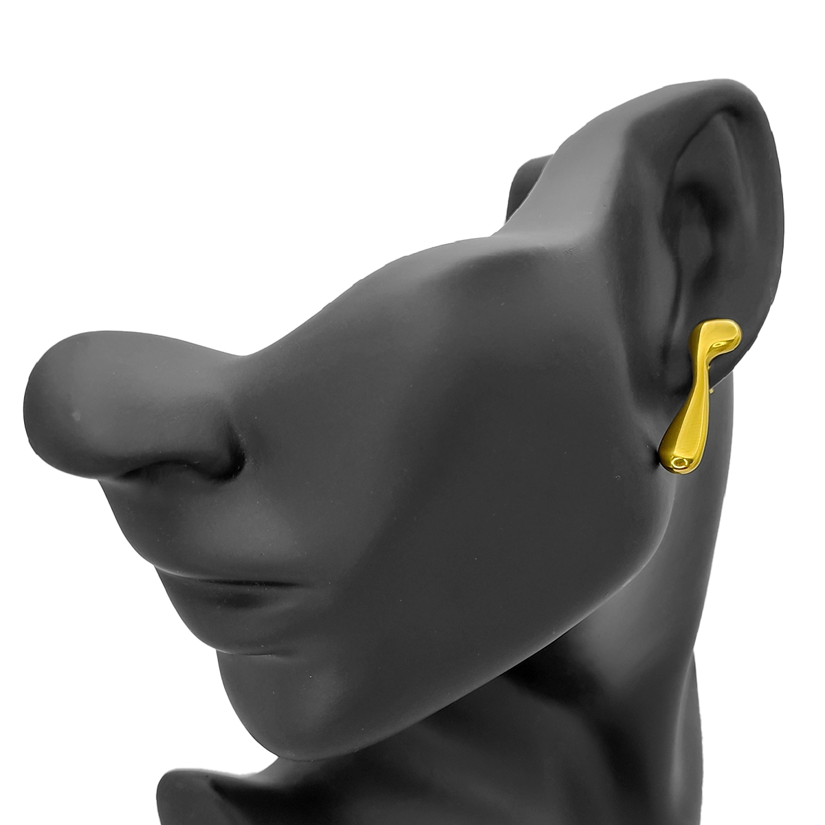 Aretes Acero Dorado Asimétricos Gotas Cayendo Derretidas
