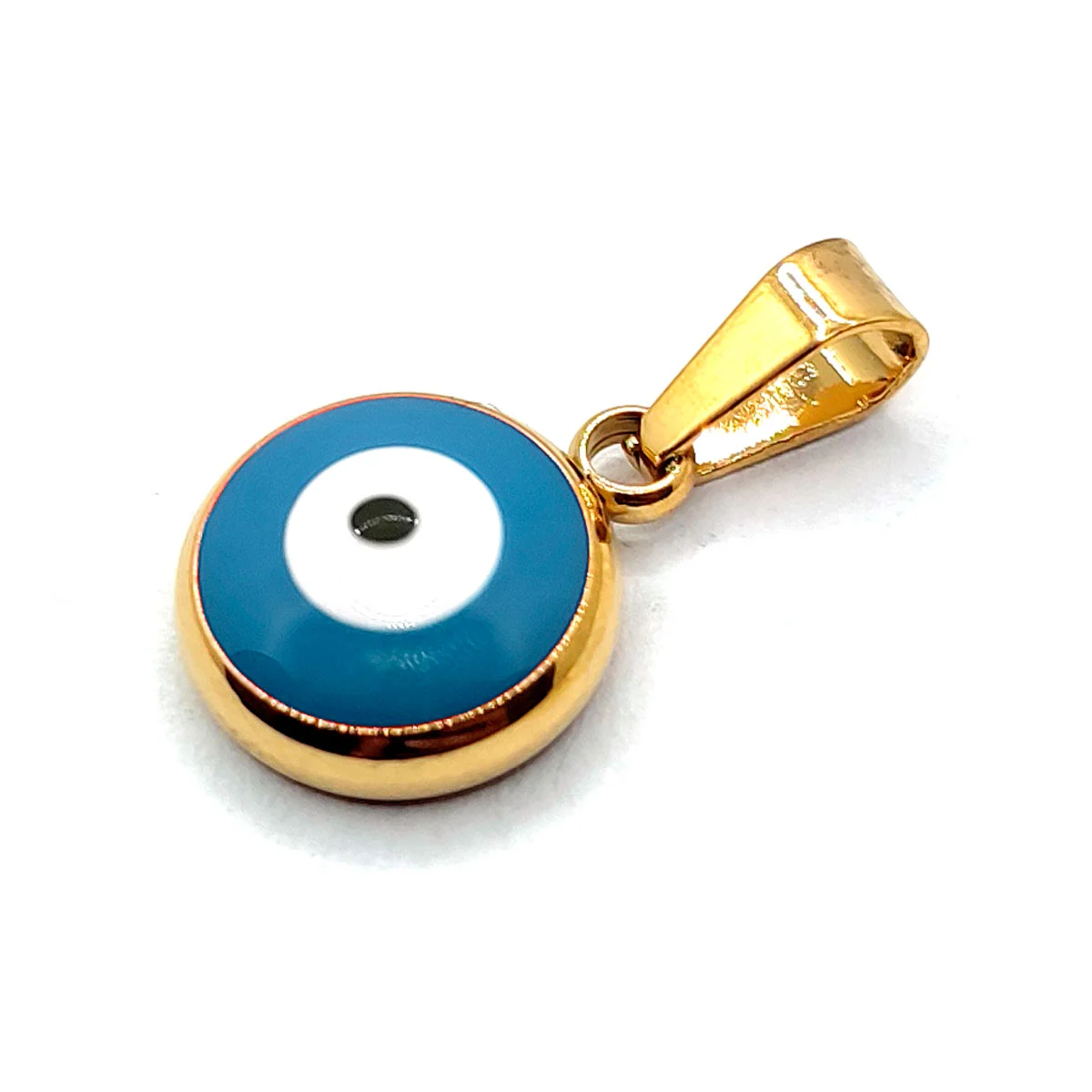 Dije Acero Inox Dorado Ojo Turco Nazar Azul Protección
