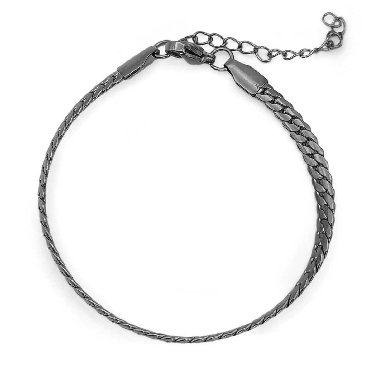 Pulsera Acero Inox Esclava Cubana Planchada Sencilla 4mm