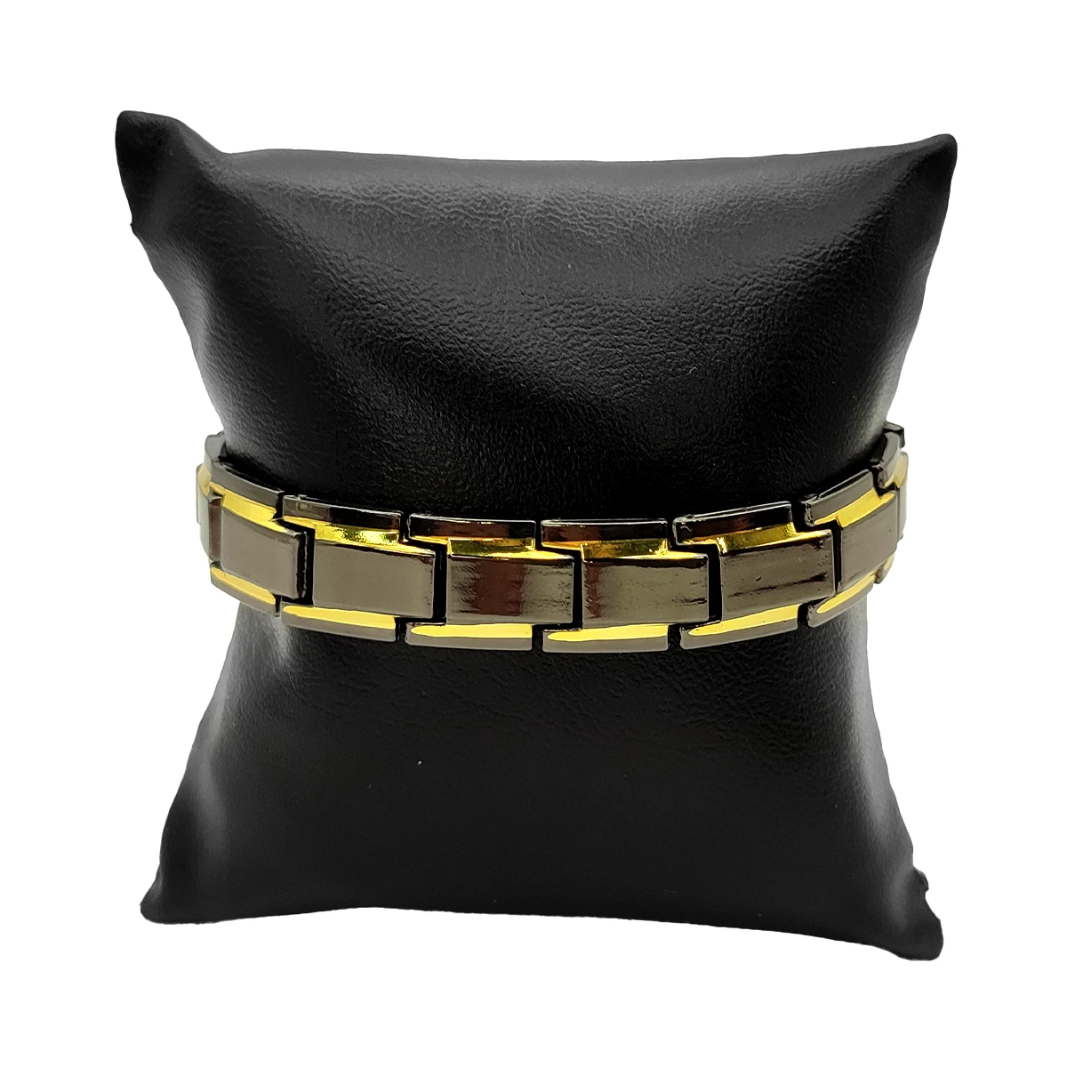 Pulsera Acero Bicolor Esclava Elegante Pulida Hombre
