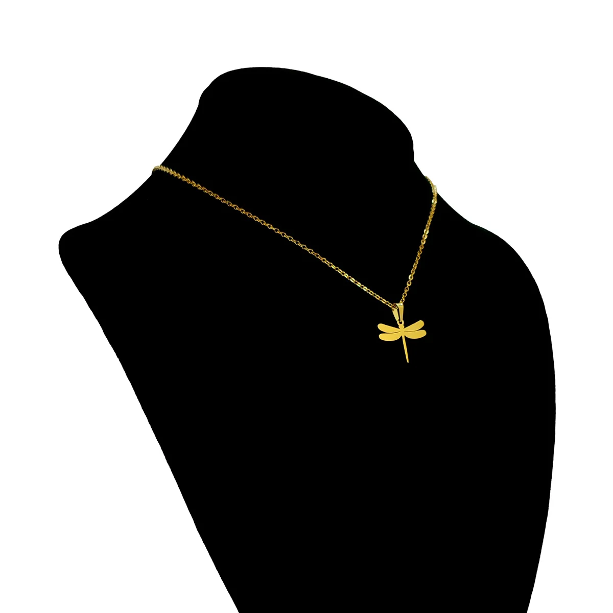 Set Joyeria Acero Inoxidable Dorado Libélula Insecto