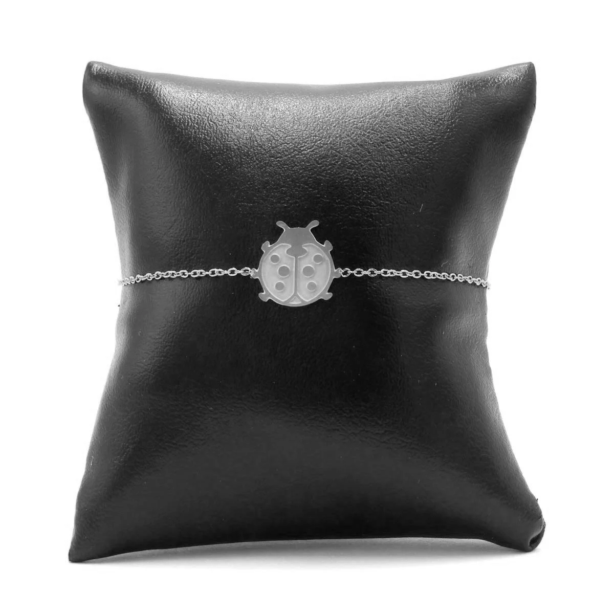 Pulsera Acero Inoxidable Plateado Catarina Mariquita