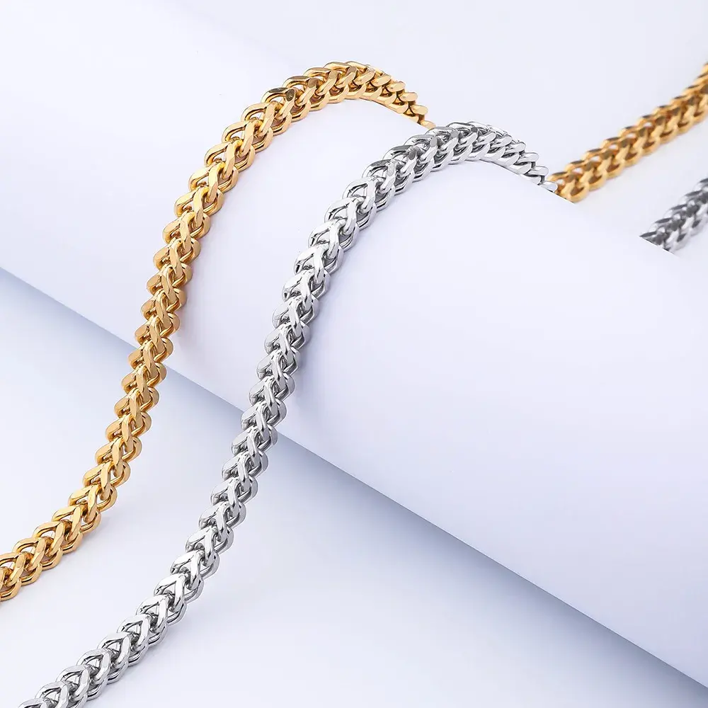 Cadena Acero Tejida Cúbica Moderna Versátil 3 mm