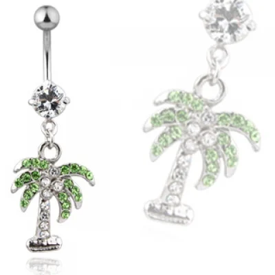 Piercing en el ombligo Diseño Palmera