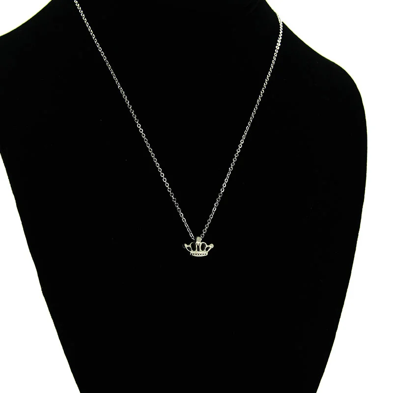 Set de Joyeria Acero Plateado Corona Princesa Tiara Real