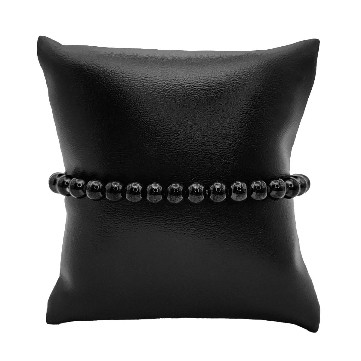 Pulsera Acero Inoxidable Negro Balines Elastica 5 mm