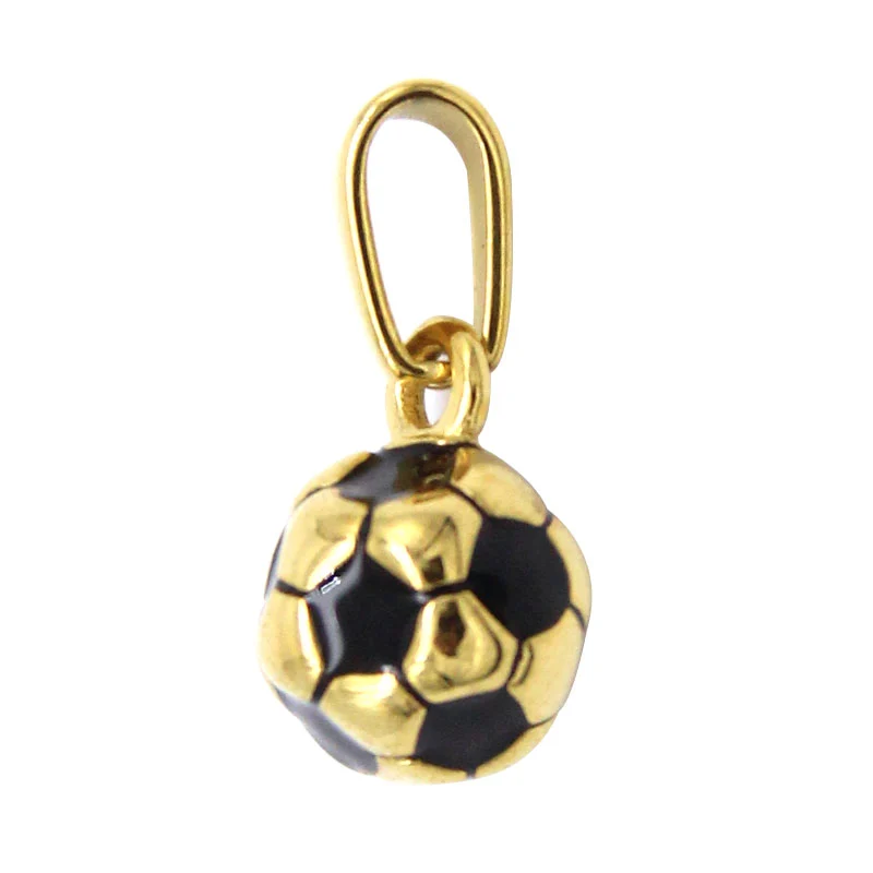 Dije Acero Inoxidable Dorado Balon Futbol Soccer Mini