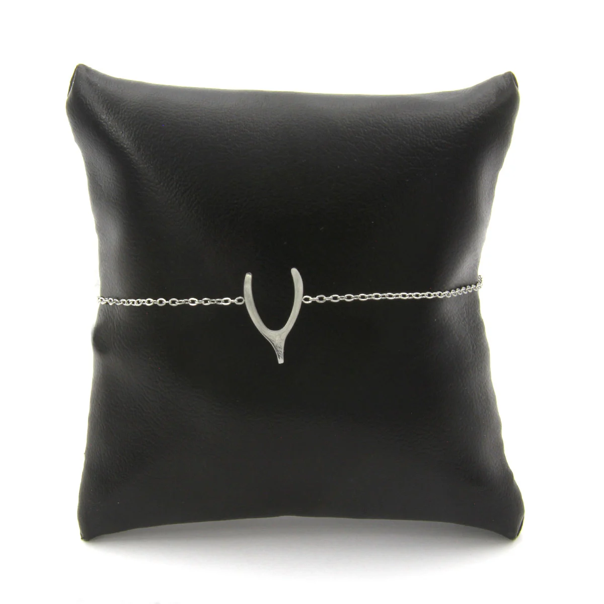 Pulsera Acero Plateado Huesito Buena Suerte Fortuna Deseo