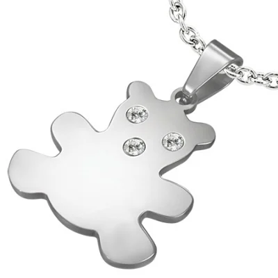 Dije Diseño Oso con Zirconias Cubicas