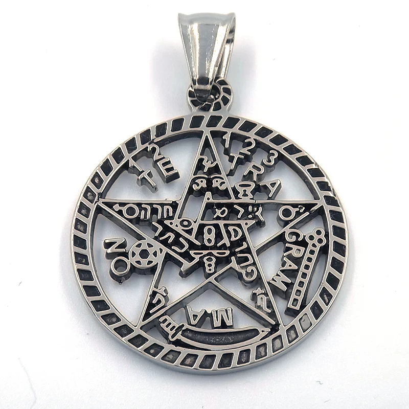 Dije Acero Tetragramaton YHWH Mediano Símbolo Protector