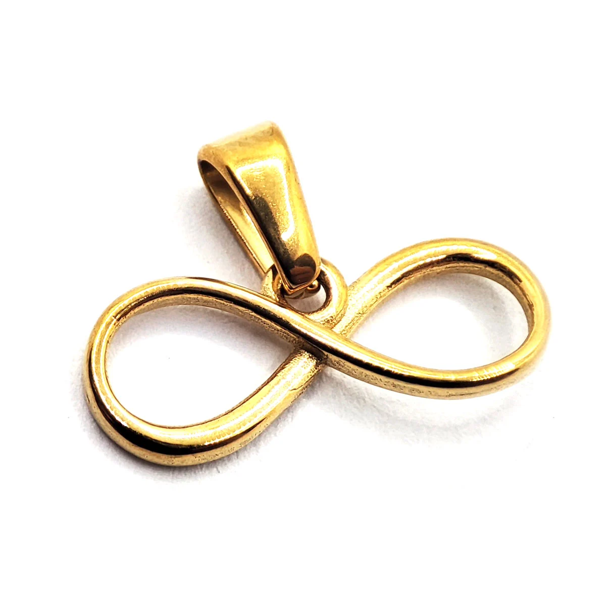 Dije Acero Dorado Infinito Amores Para Siempre 17 x 7 mm