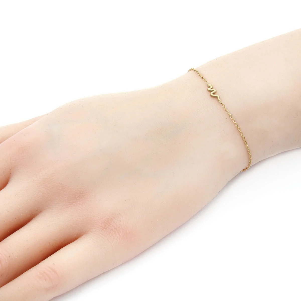 Pulsera Acero Inoxidable Dorado Mini Pulsera Serpiente