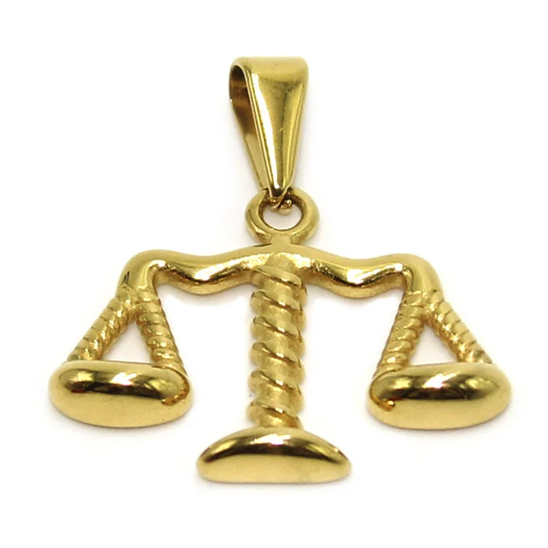 Dije Acero Dorado Abogado Balanza Libra