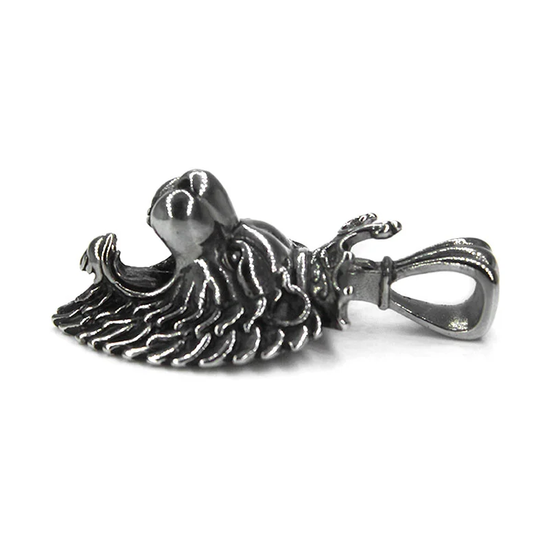 Dije Acero Inox Plateado Rey Leon Felino Rugiendo Corona