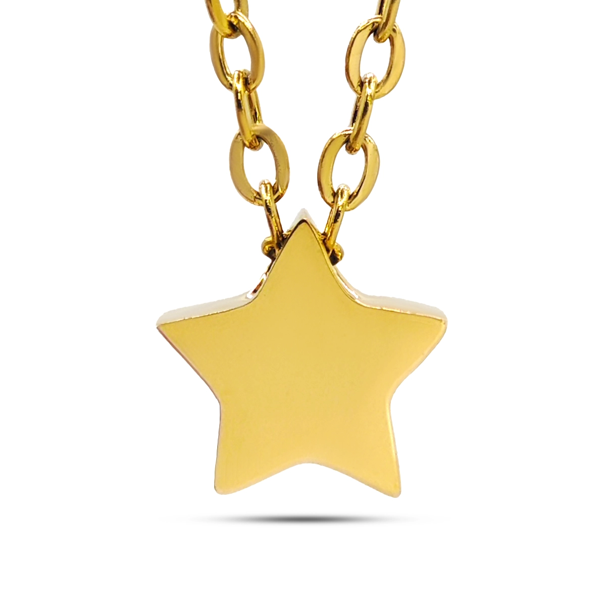Collar Acero Inox Mini Estrella Sencilla Lisa 8 mm