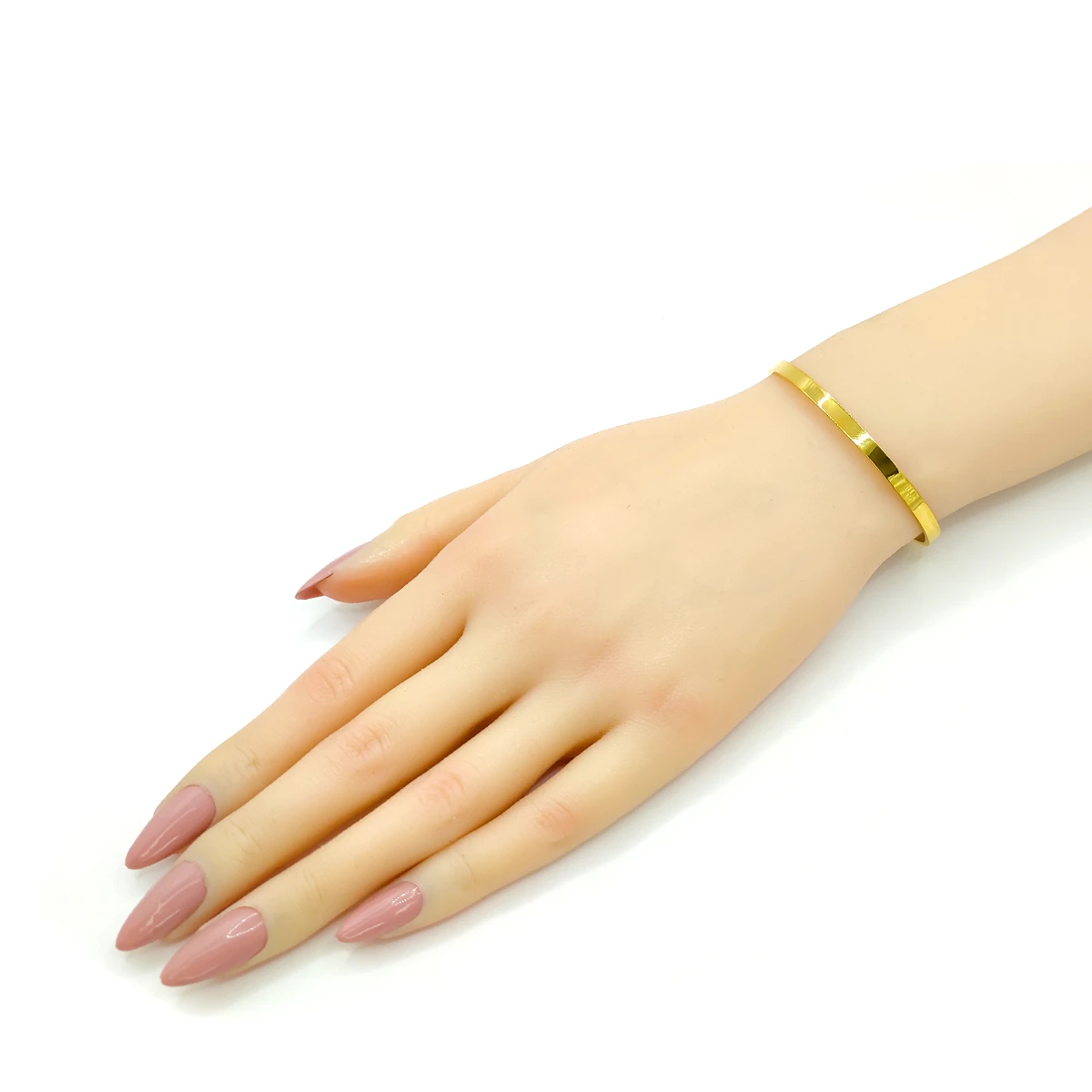 Pulsera Acero Dorado San Benito Brazalete Hilo Rojo