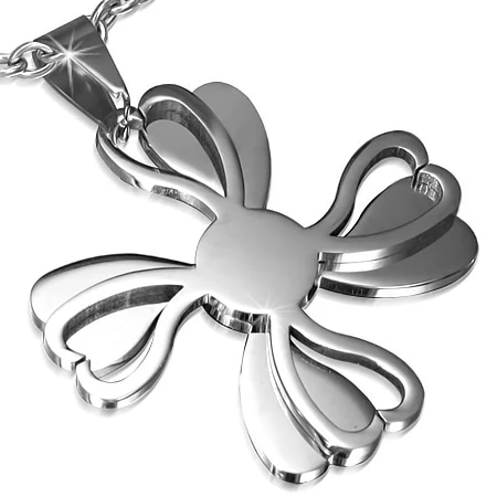 Dije de Acero Estilo Flor Colgante
