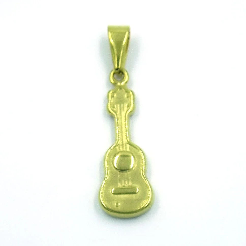 Dije Acero Inoxidable Dorado Guitarra Ukulele