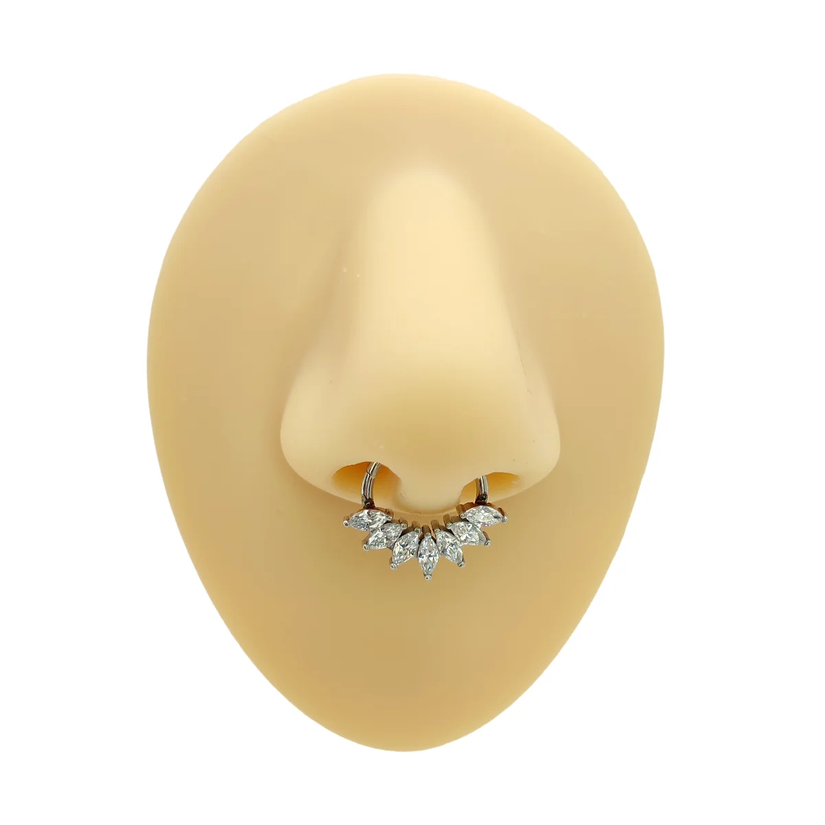 Piercing de Oreja Acero Aro Clicker Zirconia Marquesa