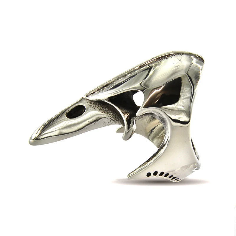 Anillo Acero Inox Plateado Hombre Craneo Mensajero Muerte